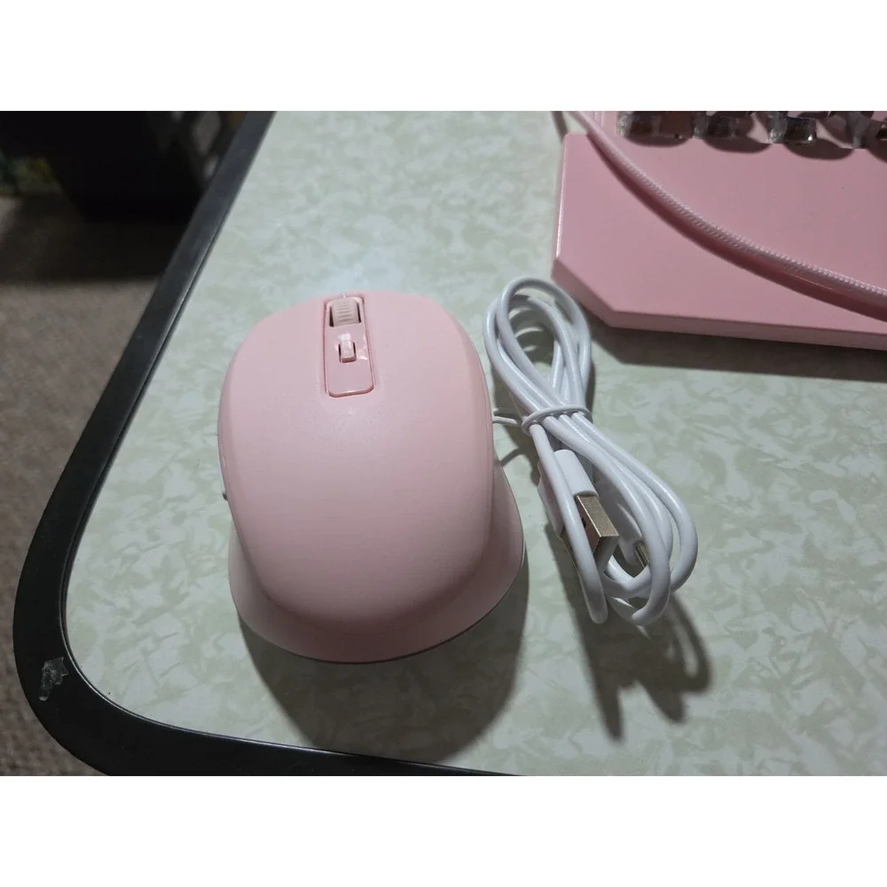 Pink Keyboad & Wireless Mouse
